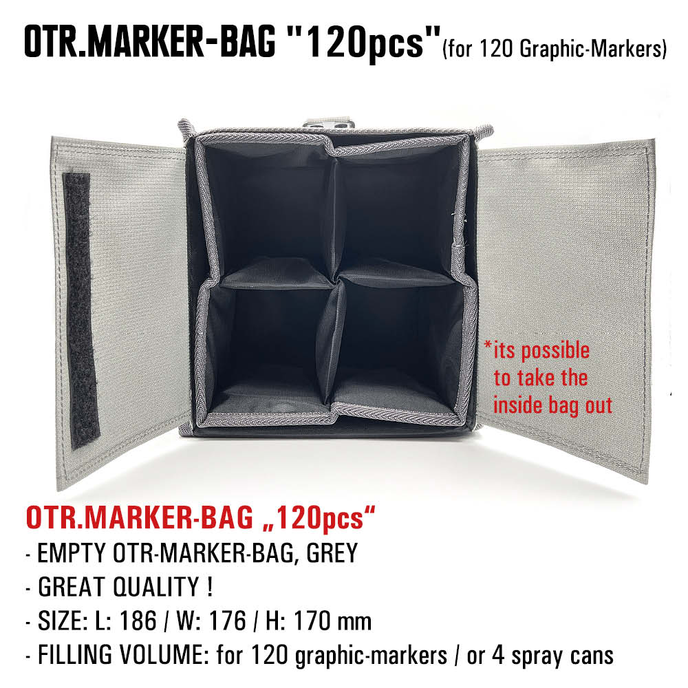 OTR EMPTY 120pcs MARKER-BAG with the classic OTR-logo
