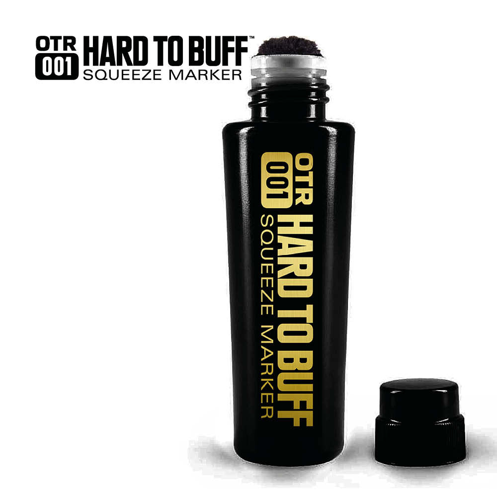 OTR 001 - HARD TO BUFF INK SQUEEZE MARKER - DEEP BLACK - 22MM