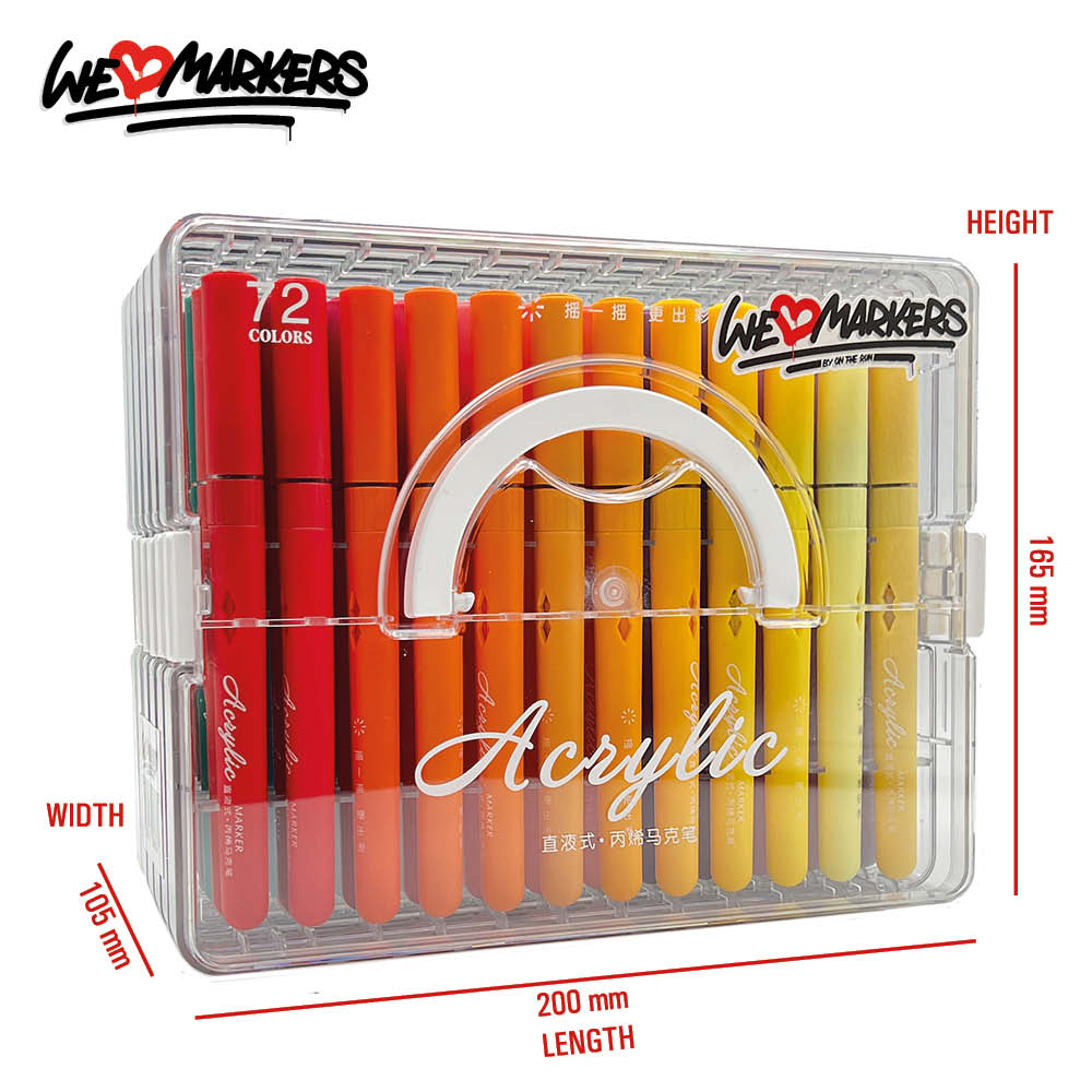 WLM ACRYLIC INK BRUSH-MARKER-SETS - 36 & 72 COLORS SET